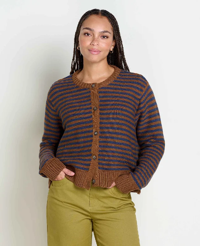Bianca Crew Cardigan Notch Collar Peter Pan Collar Cowl Neck