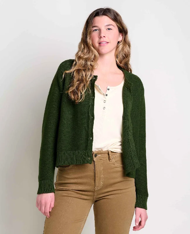 Bianca Crew Cardigan Zippered Buttoned Snapped