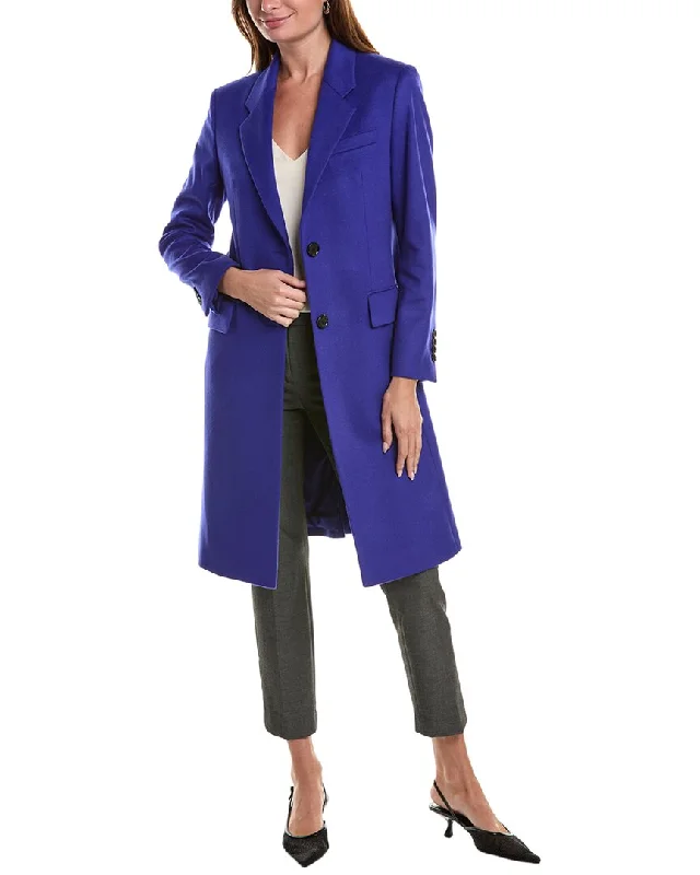 BOSS Hugo Boss Catara Wool & Cashmere-Blend Coat Polished Tailored Coat