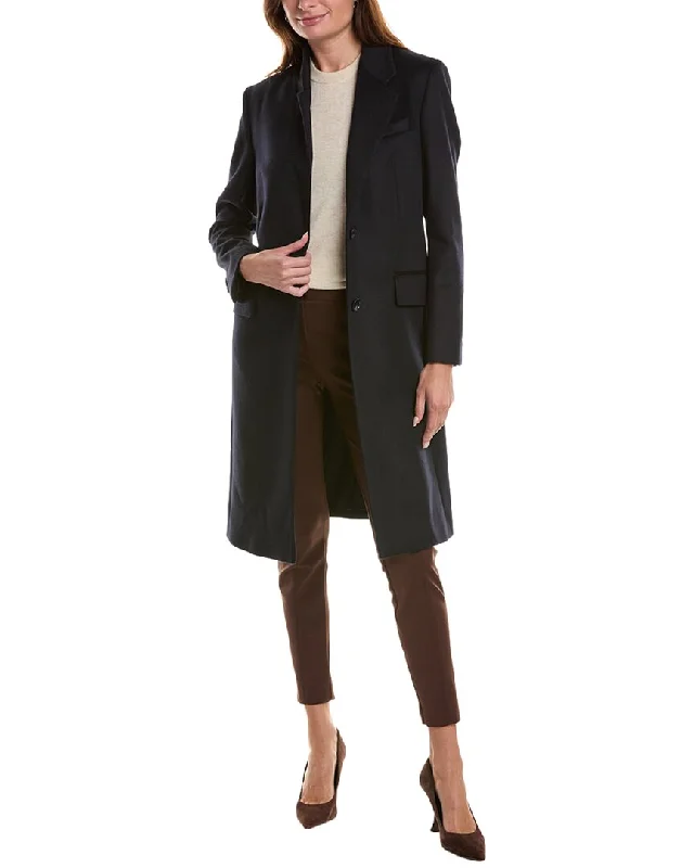 BOSS Hugo Boss Catara Wool & Cashmere-Blend Coat Flowy Lightweight Kimono