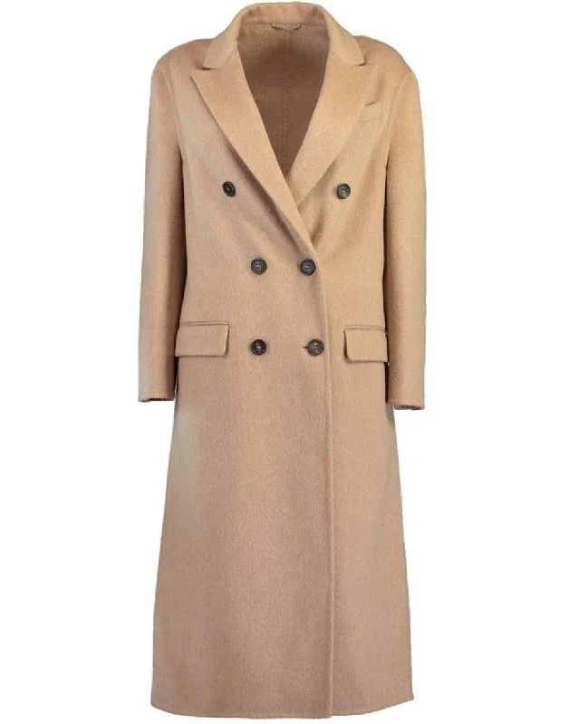 Cashmere Double Breasted Coat Trendy Puffer Vest