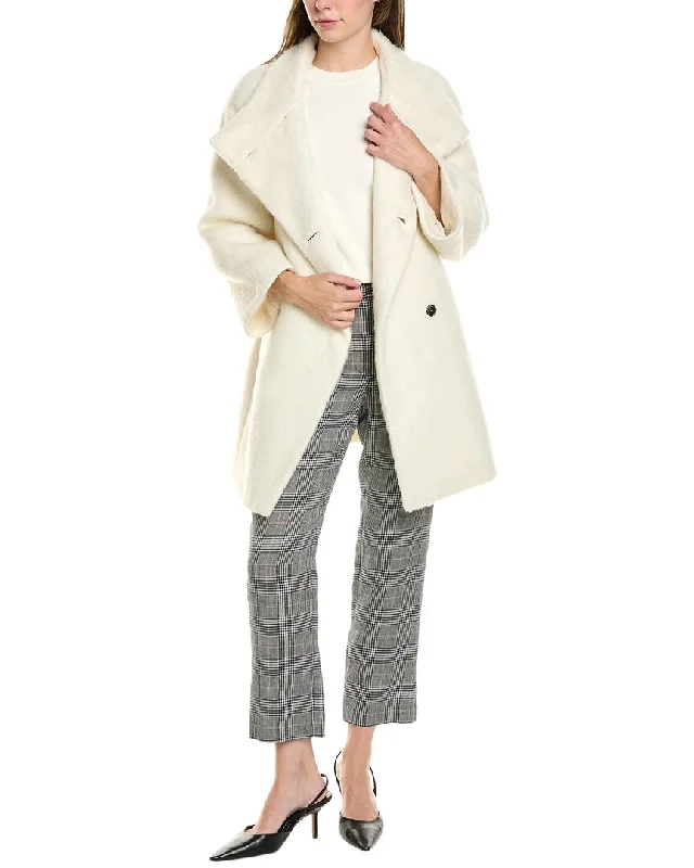 Cinzia Rocca Icons Wool & Alpaca-Blend Coat Puff Shoulder Coat