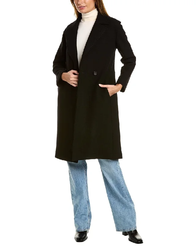 Cinzia Rocca Icons Wool Coat Drape Front Waterfall Coat