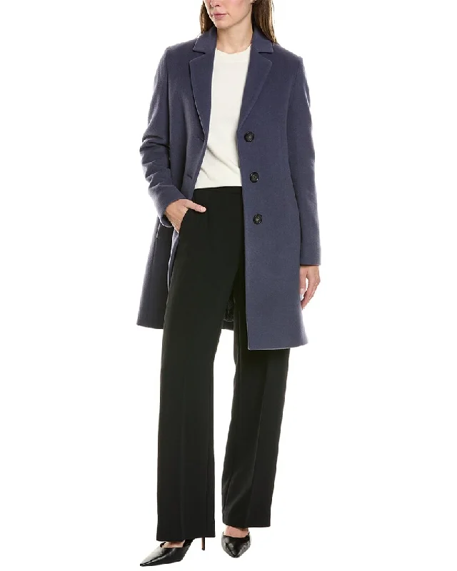 Cinzia Rocca Wool & Cashmere-Blend Coat Ultra-Light Down Coat
