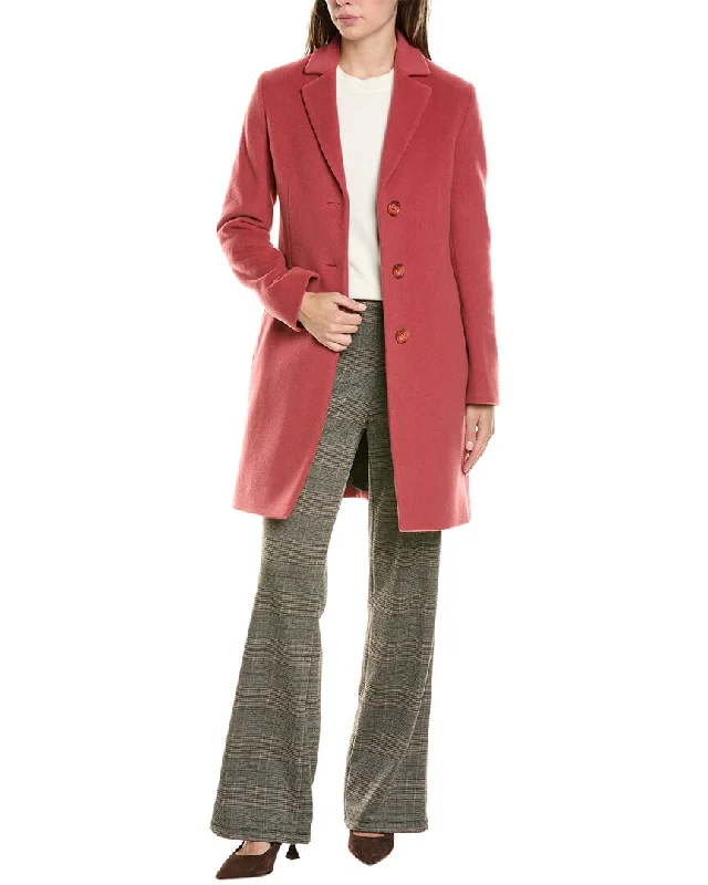 Cinzia Rocca Wool & Cashmere-Blend Coat Boho Fringe Cardigan
