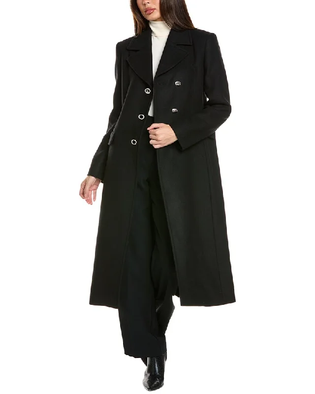 Hugo Boss Clafa Wool-Blend Coat Elegant Satin Bolero
