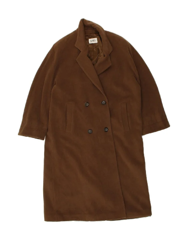 JOBIS Womens Double Breasted Coat EU 38 Medium Brown Wool Stylish Bomber Jacket