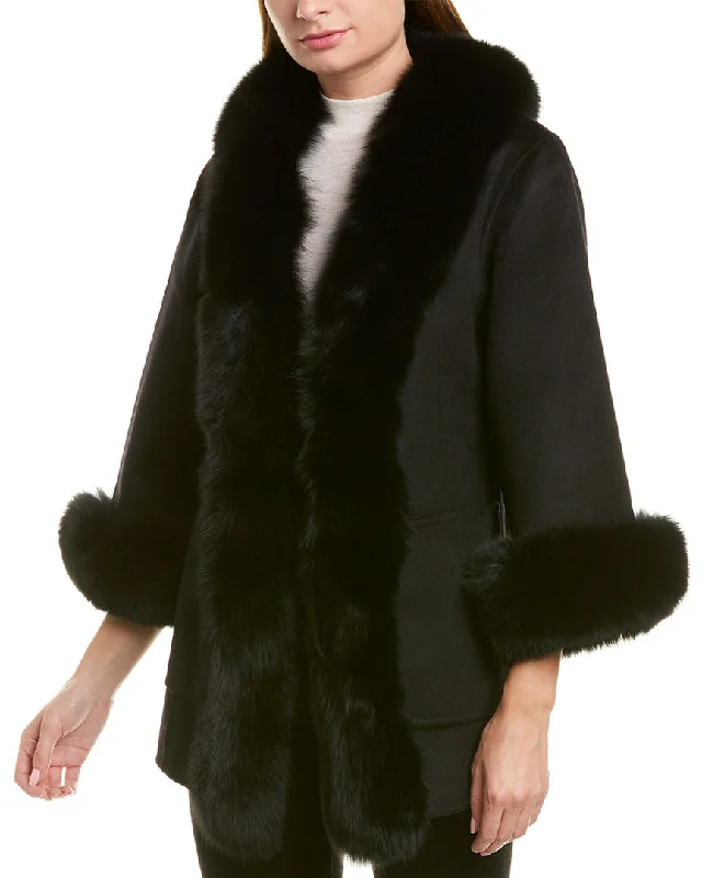 La Fiorentina Wool Coat Reversible Quilted Jacket