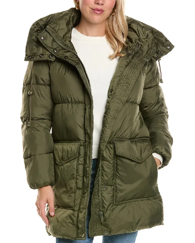 NVLT Wonder Puffer Coat Belted Wool Overcoat