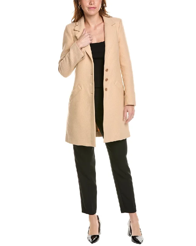 Patrizia Pepe Coat Draped Collar Cardigan