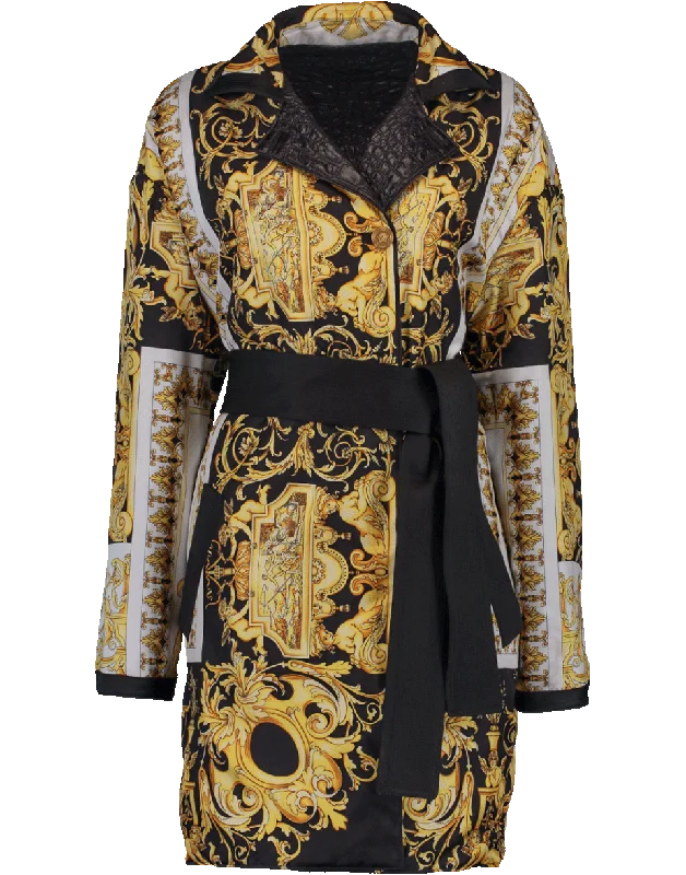 Reversible Belted Coat Quilted Puffer Jacket