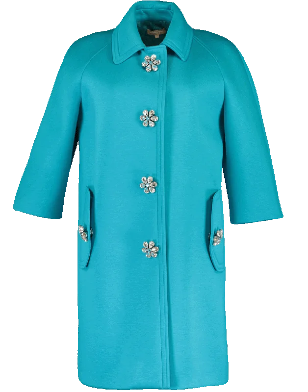 Scuba Jersey Balmacaan Coat Warm Down Parka