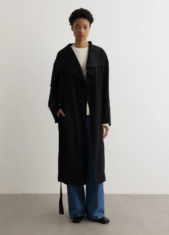 Signature Twill Coat Casual Open-Front Coat