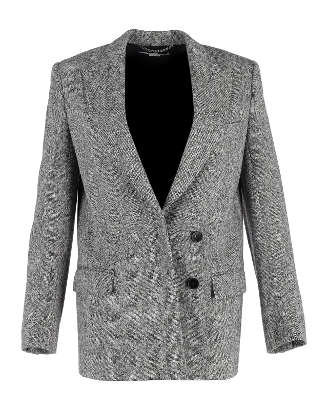 Stella McCartney Coat on Grey Wool Sleeveless Puffer Vest