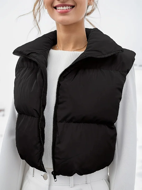 Stylish Sleeveless Vest Coat Trendy Outerwear for Women Stretchy Active Jacket