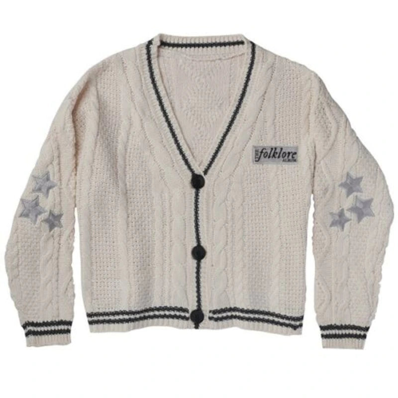 Taylor Swift Folklore Cardigan Sweater Cashmere Blend Cotton Blend Poly Blend
