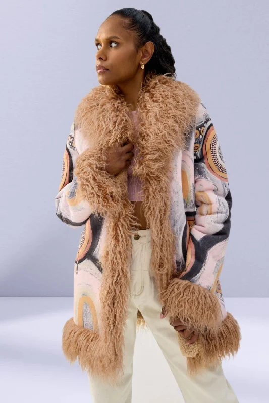 UNREAL FUR Womens Yawarr Coat - Giirwaa Sleek Leather Jacket