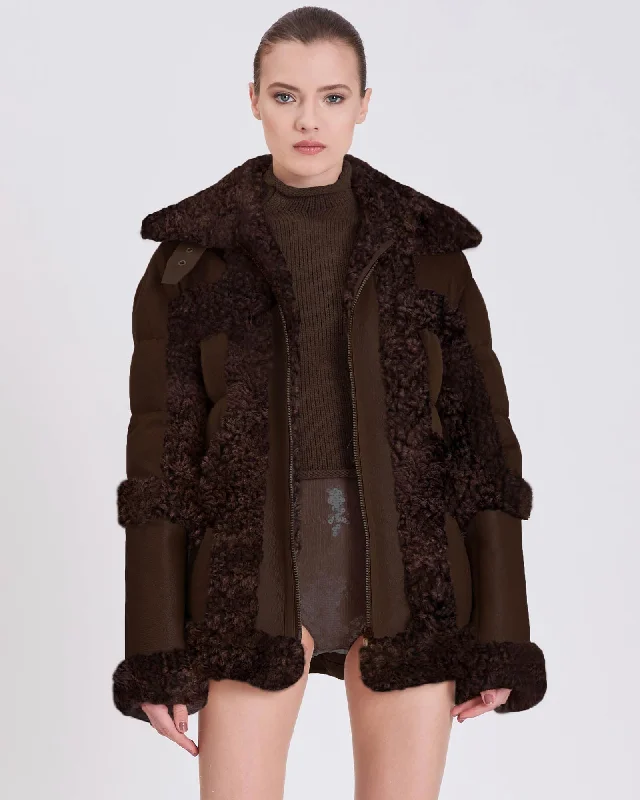 Calista Nylon Coat Quilted Hybrid Jacket