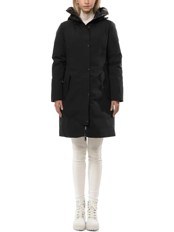 Womens Insulated Goggles Long Coat Casual Open-Front Coat